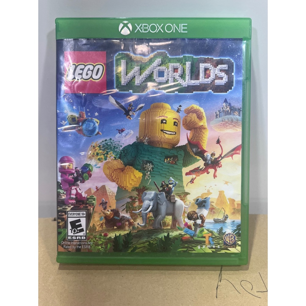 LEGO Worlds Xbox One Video Game Physical Disc with Case and Manual E10+